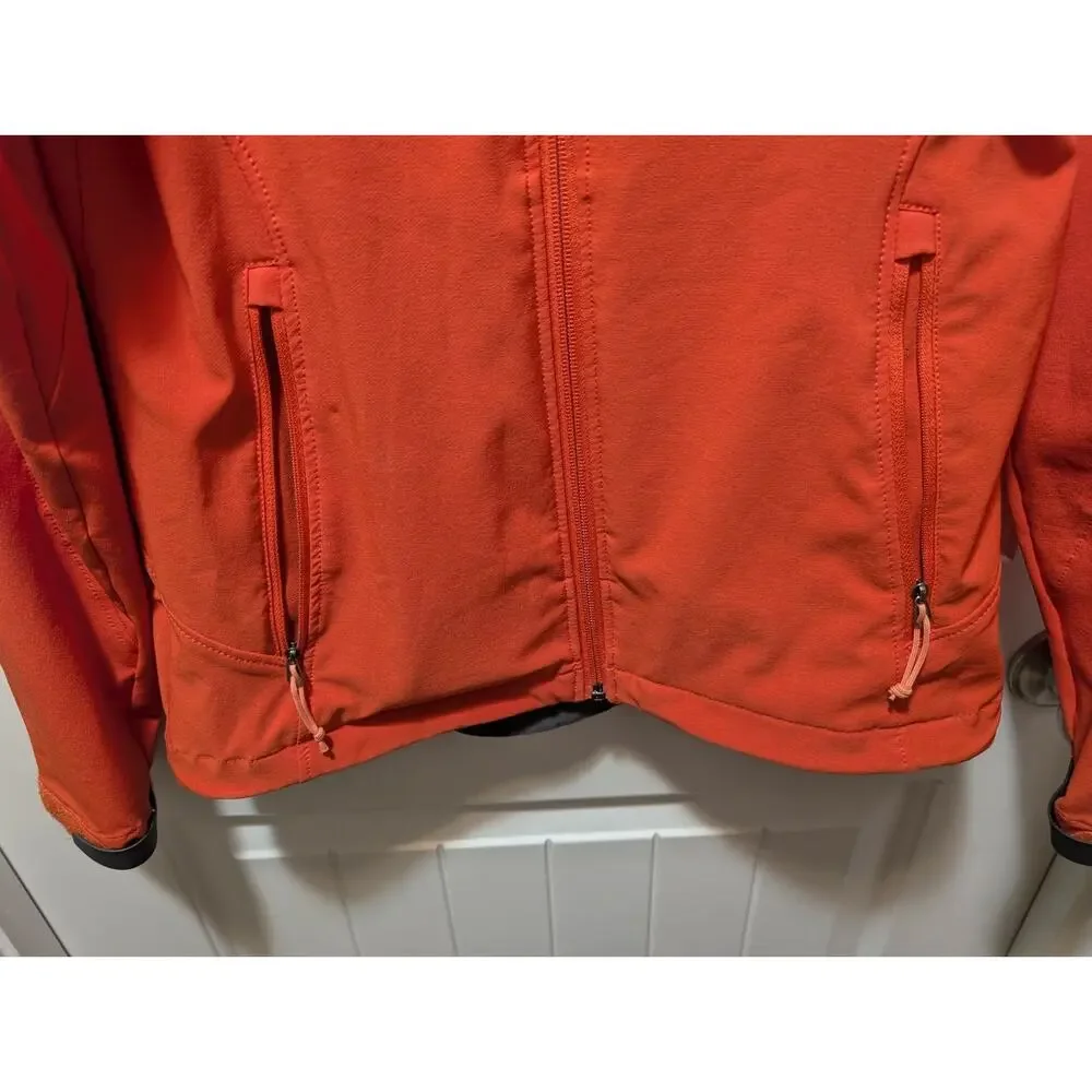 The North Face Womens S Neon Orange Softshell Jacket Full Zip Mock Neck Casual - Picture 5 of 11